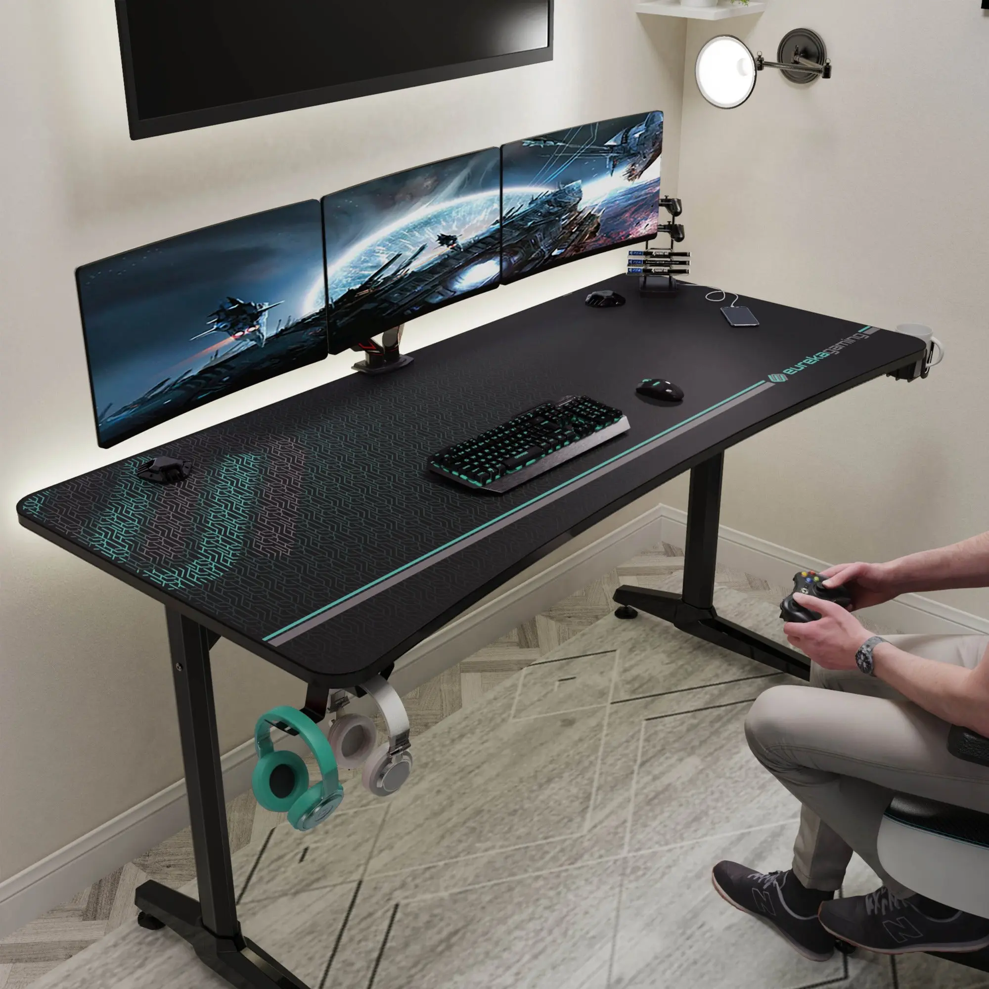 Eureka Ergonomic Desk Eureka Ergonomic Black Curved