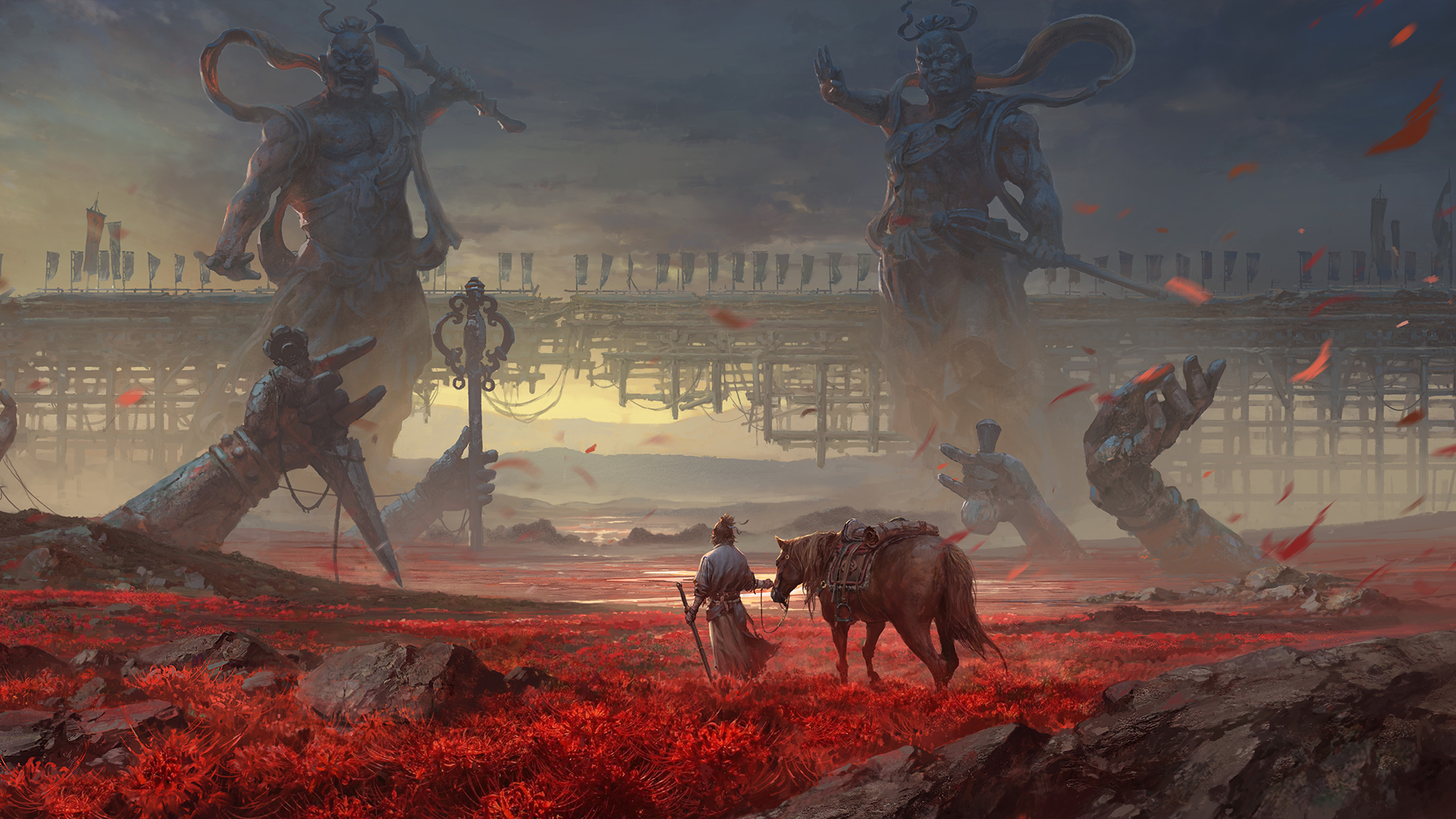 Where Winds Meet free-to-play wuxia RPG warrior overlooking ancient China open world